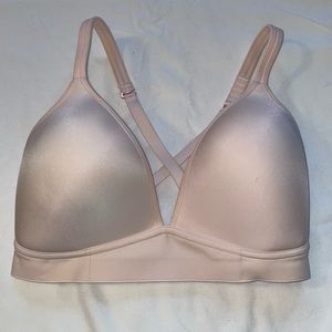 Light Pink Aerie Wireless Plunge Bra
